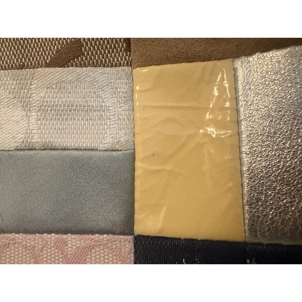 VTG Coach Patchwork Crossbody Y2K Signature C Leather Metallic Suede - Picture 14 of 16